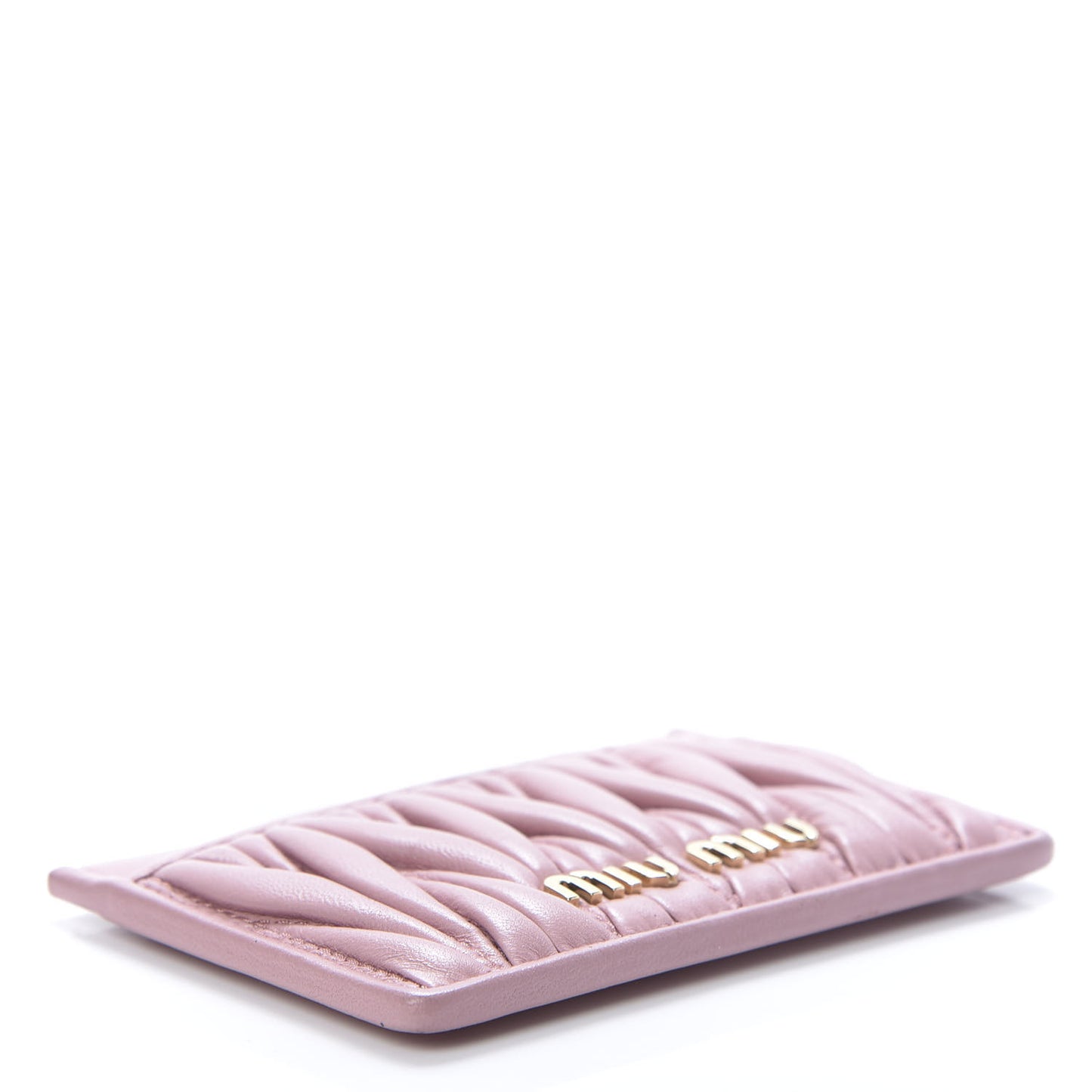 Nappa Matelasse Card Holder Rosa