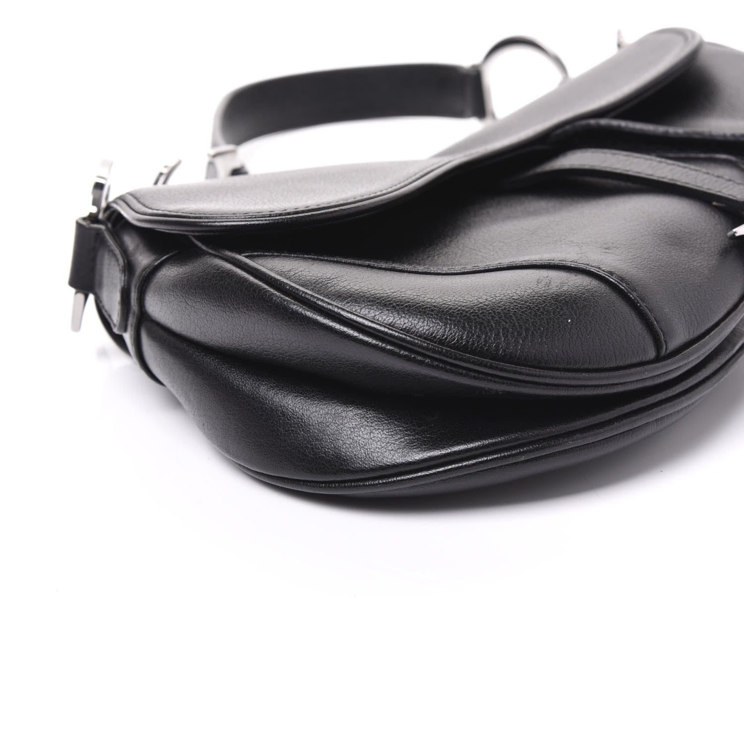 Christian Dior Calfskin Saddle Bag Black 5 of 9