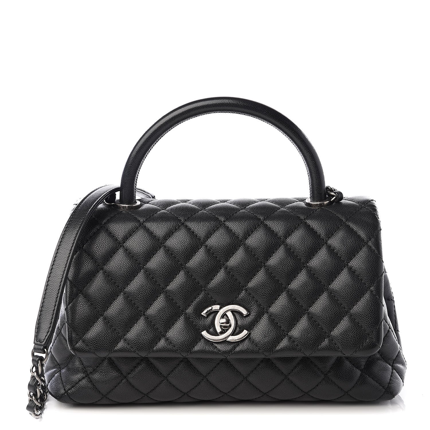 Chanel Caviar Quilted Small Coco Handle Flap Black 1 of 10