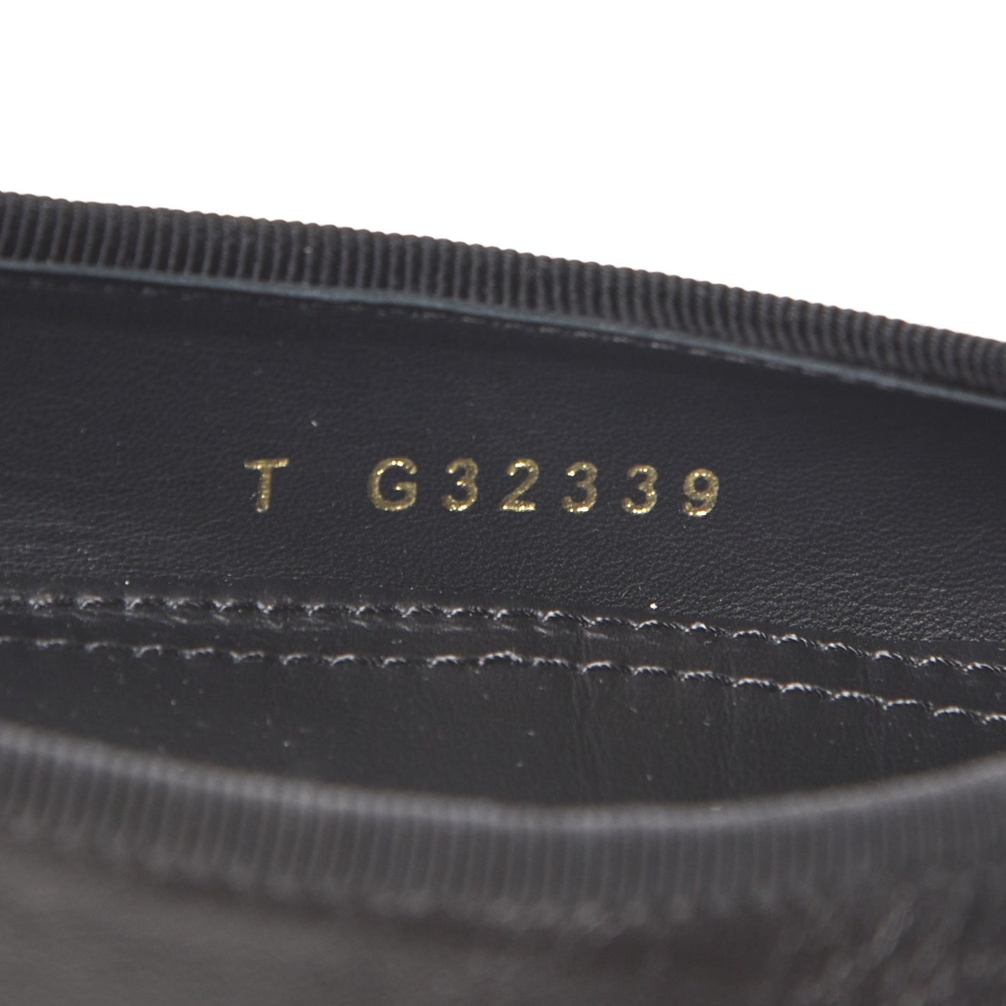 Lambskin Patent Cap Toe Ballerina Flats 38.5 Black