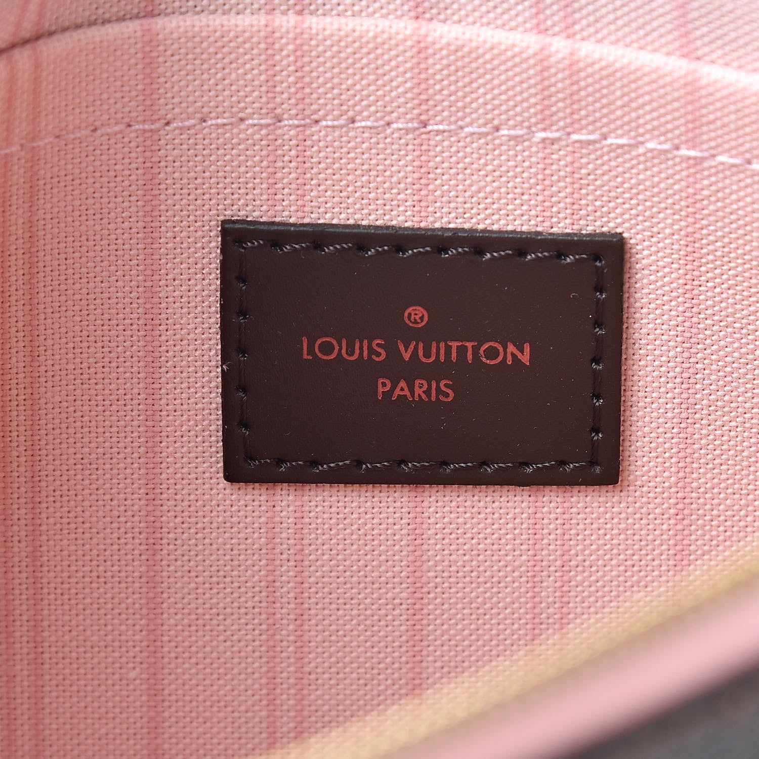 Louis Vuitton Damier Ebene Neverfull MM GM Pochette Rose Ballerine 6 of 10