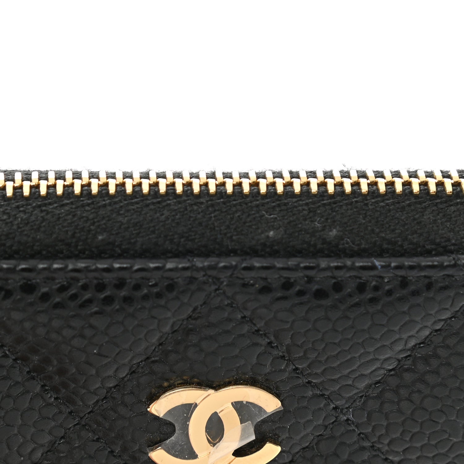 Chanel Caviar Quilted Zip Coin Purse Black 8 of 9