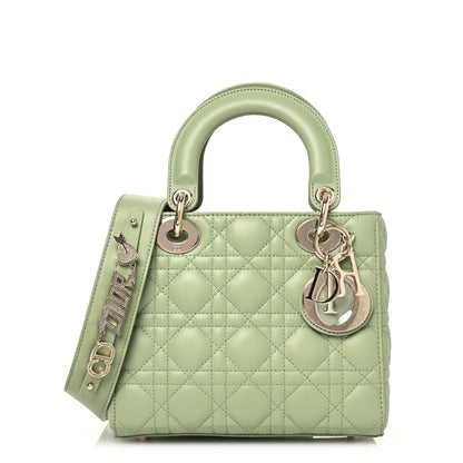 Christian Dior Lambskin Cannage Small My ABCDior Lady Dior Green 1 of 15
