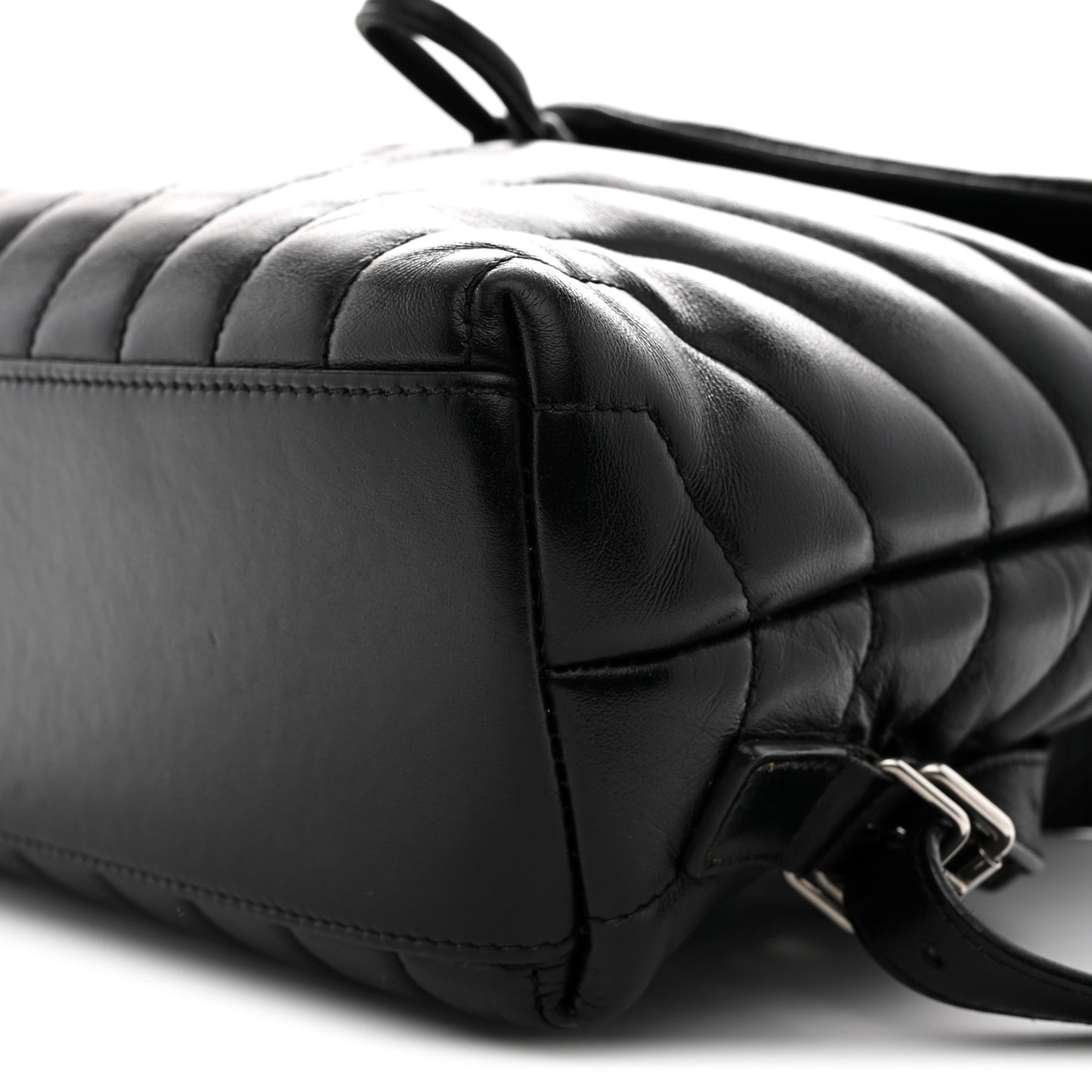 Calfskin Y Quilted Monogram Small Loulou Backpack Black
