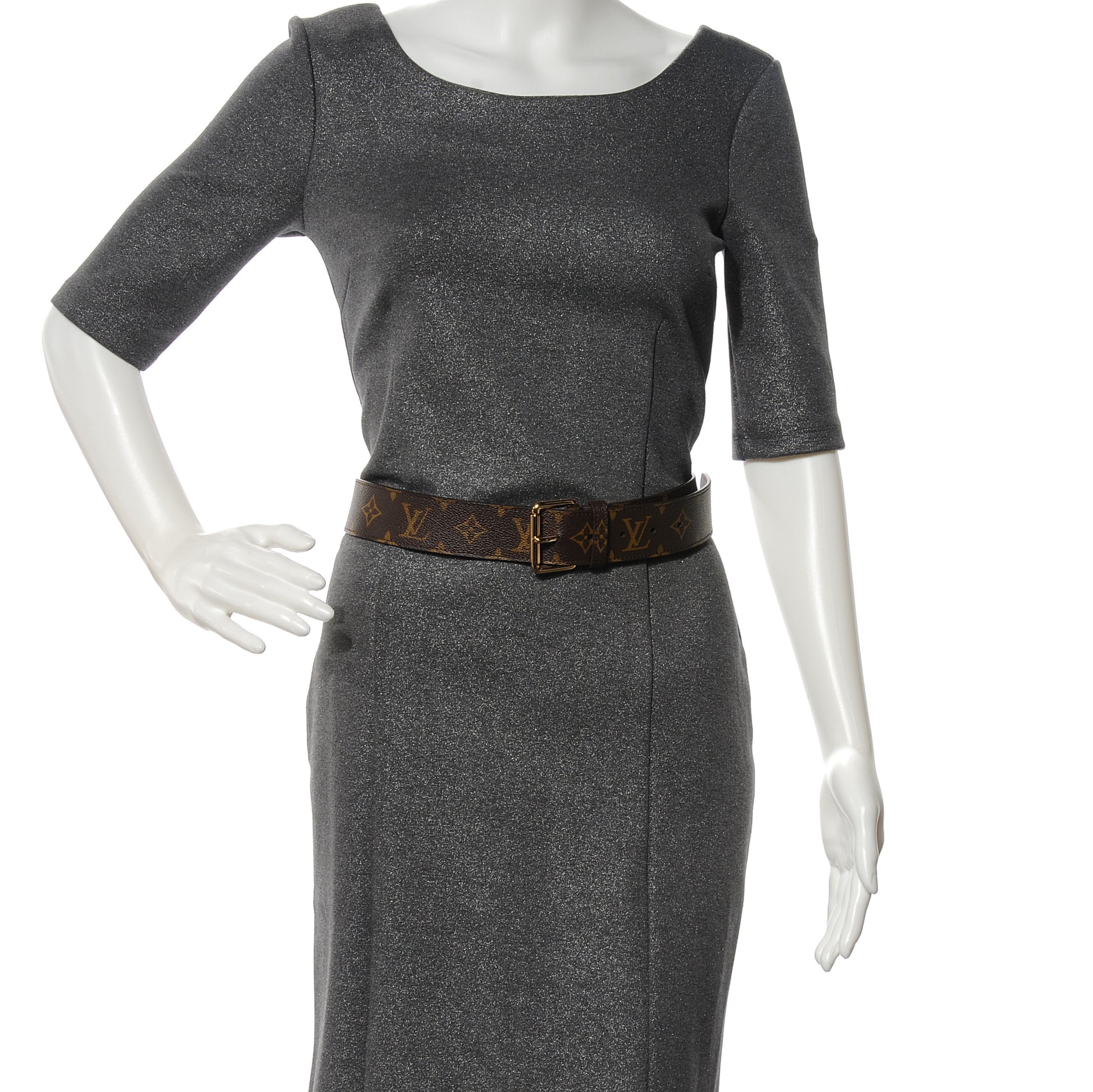 Louis Vuitton Monogram Belt Gold Buckle 95 38 2 of 6