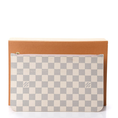 Louis Vuitton Damier Azur Neverfull MM GM Pochette Rose Ballerine 8 of 8
