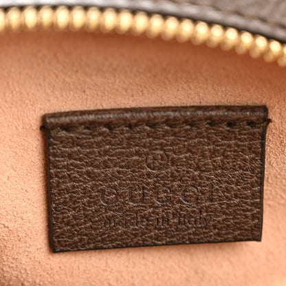 Gucci GG Supreme Monogram Web Mini Ophidia Round Shoulder Bag Brown 6 of 12