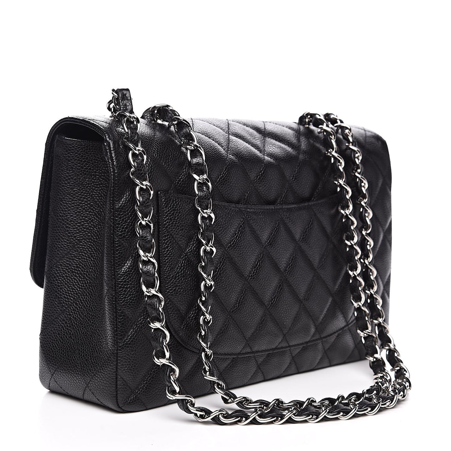 Caviar Quilted Jumbo Single Flap Black