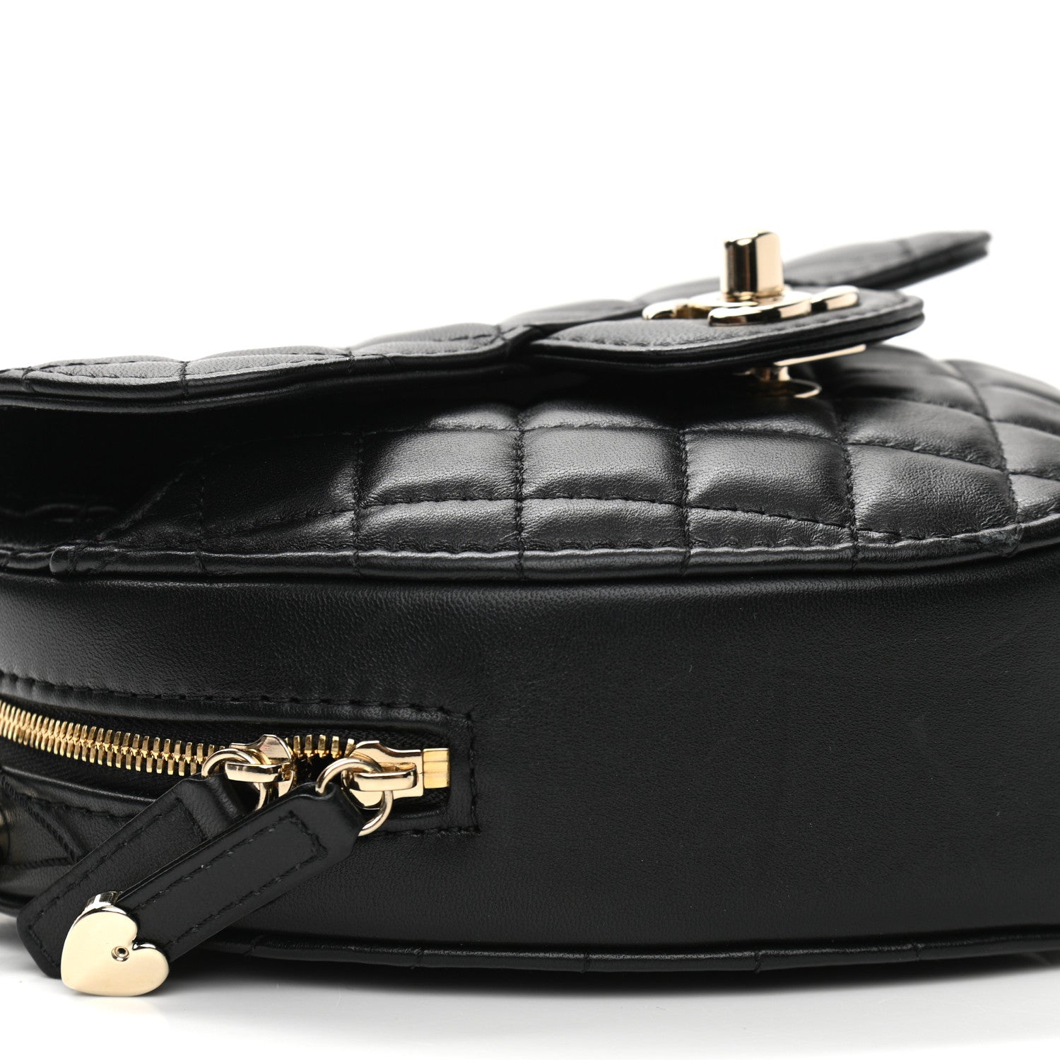 Chanel Lambskin Quilted CC In Love Heart Bag Black 9 of 10