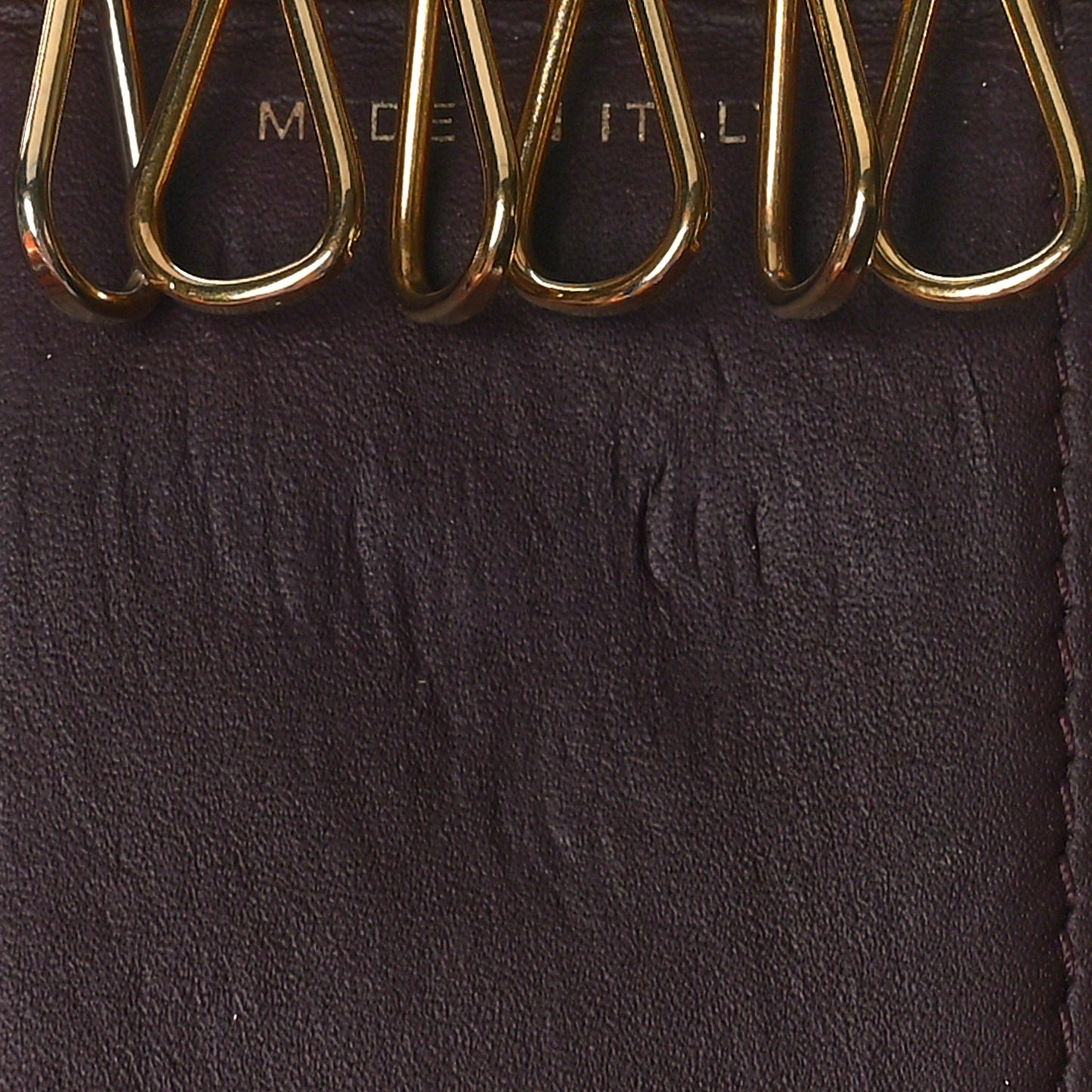 Caviar Quilted 6 Key Holder Black
