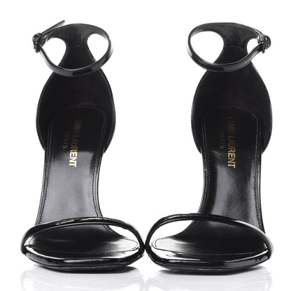 Saint Laurent Patent Calfskin Opyum 110 Sandals 36 Black 2 of 11