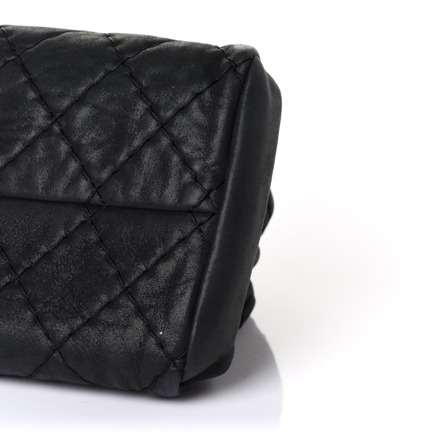 Aged Calfskin Medium Just Mademoiselle Bowling Bag Black