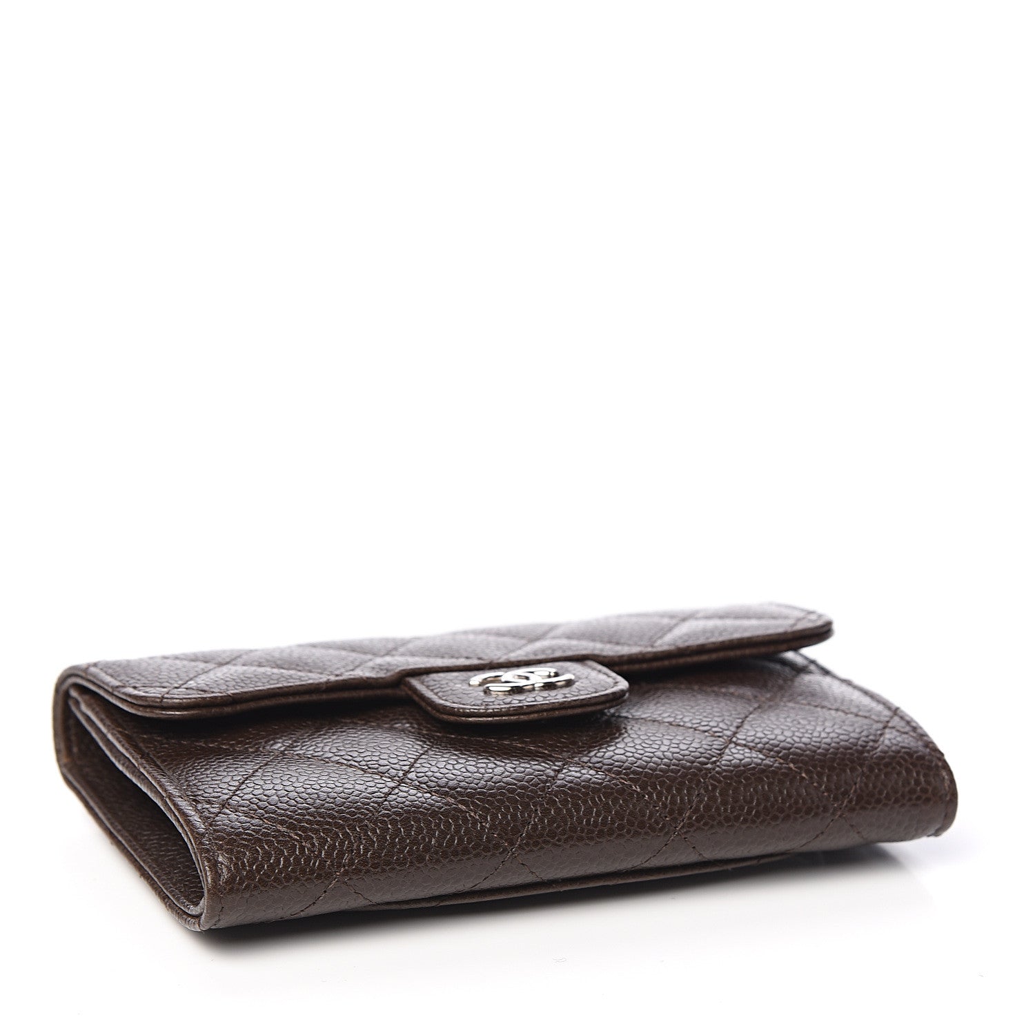 Chanel Caviar Quilted Small Flap Wallet Brown 3 of 8