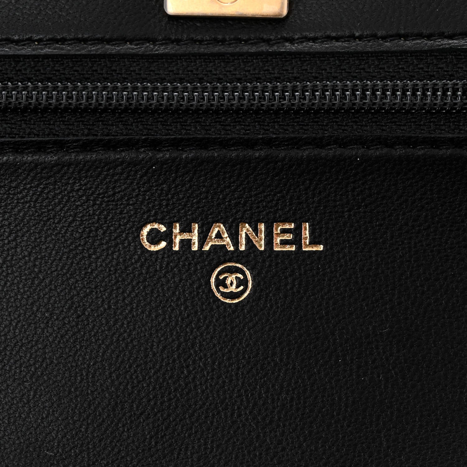 Chanel Lambskin Quilted CC Pearl Crush Wallet on Chain WOC Black 6 of 12