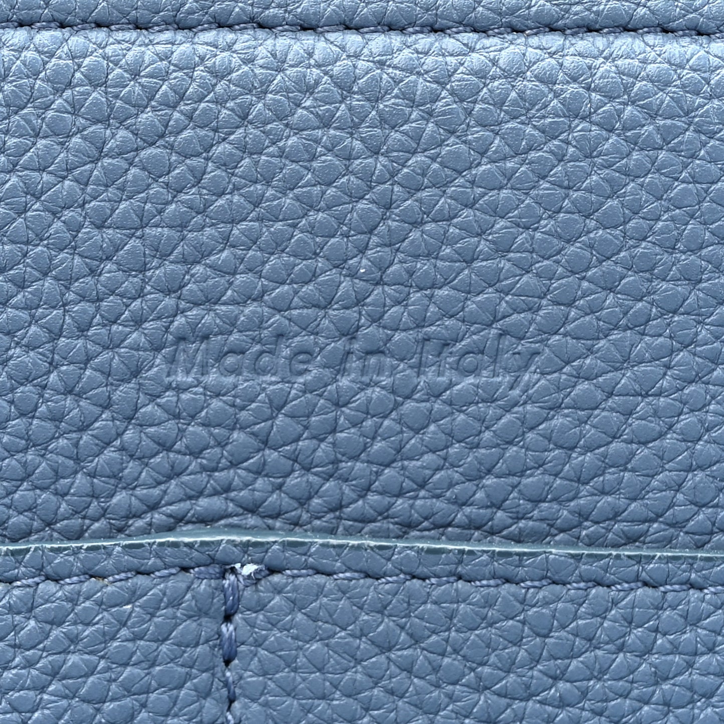 Calfskin Small Tri-Fold Shoulder Bag Steel Blue