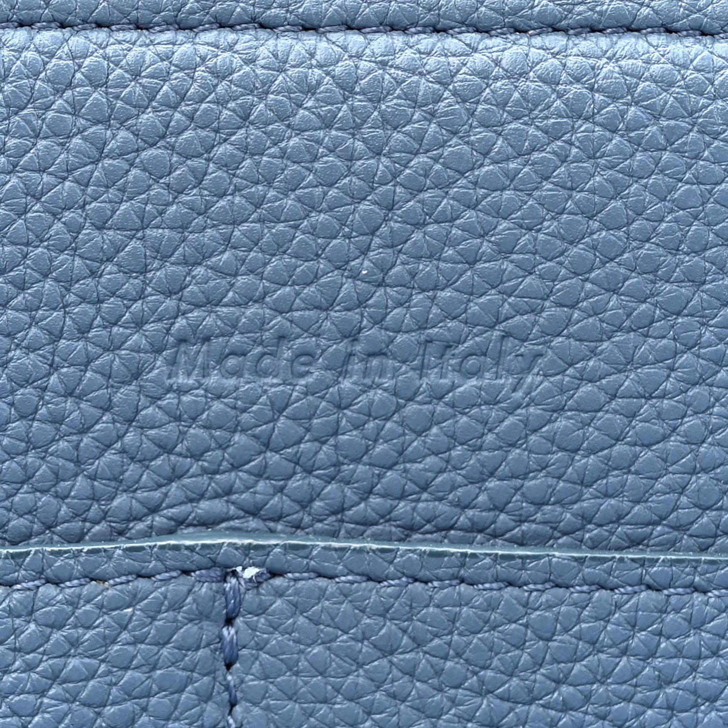 Celine Calfskin Small Tri-Fold Shoulder Bag Steel Blue 7 of 11