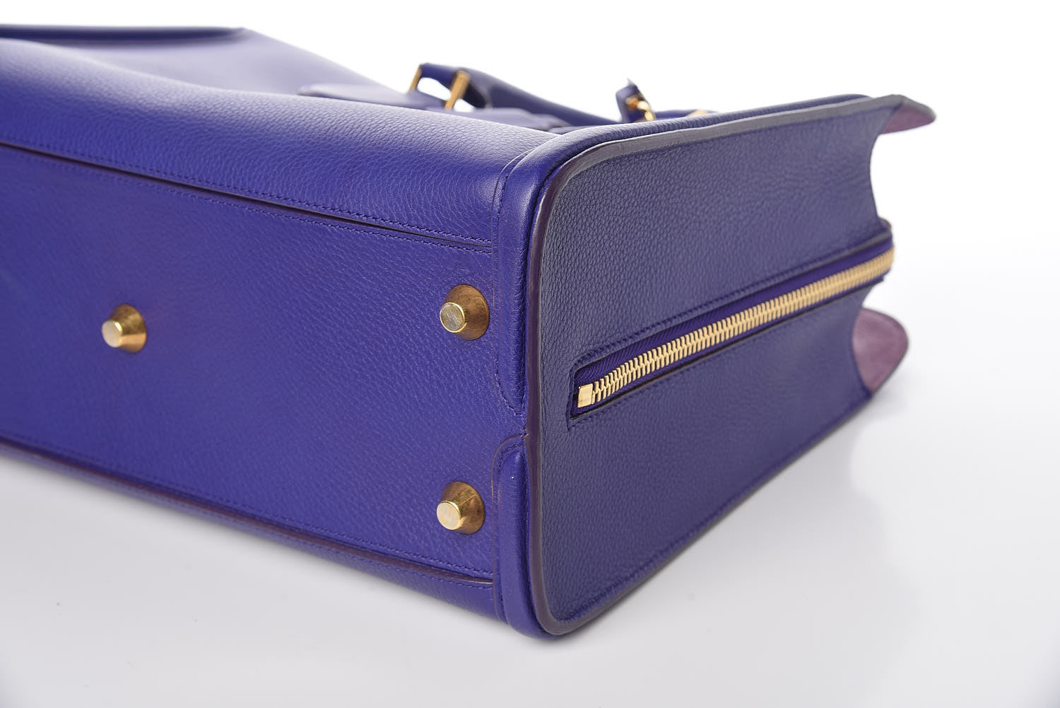 Alexander McQueen Grained Calfskin Heroine Open Tote Purple 6 of 11