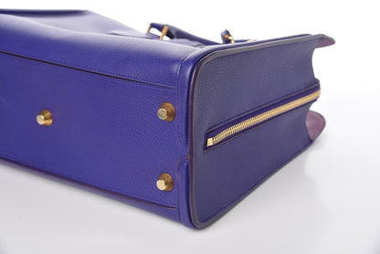 Alexander McQueen Grained Calfskin Heroine Open Tote Purple 6 of 11