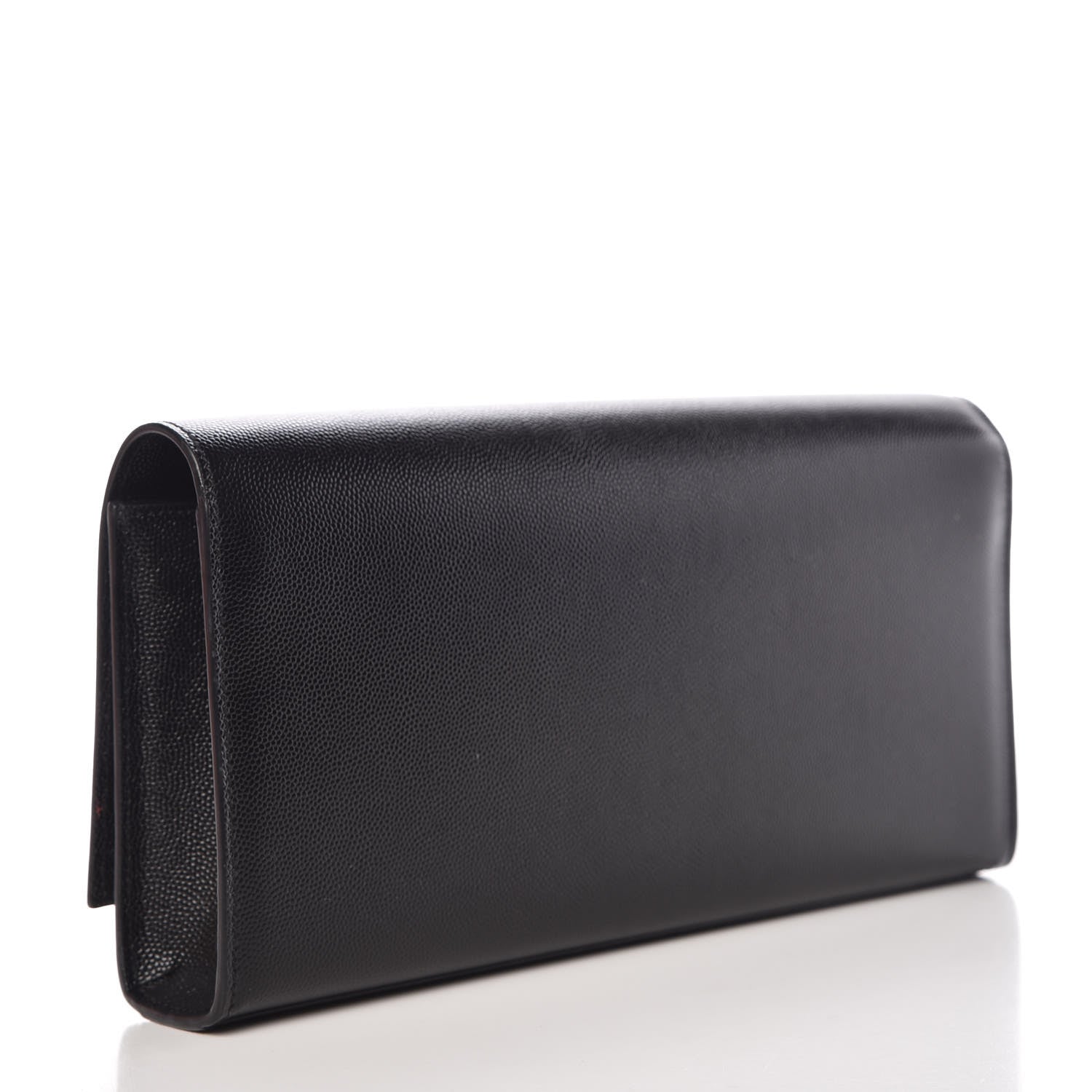 Saint Laurent Grain De Poudre Monogram Cassandre Clutch Black 3 of 13