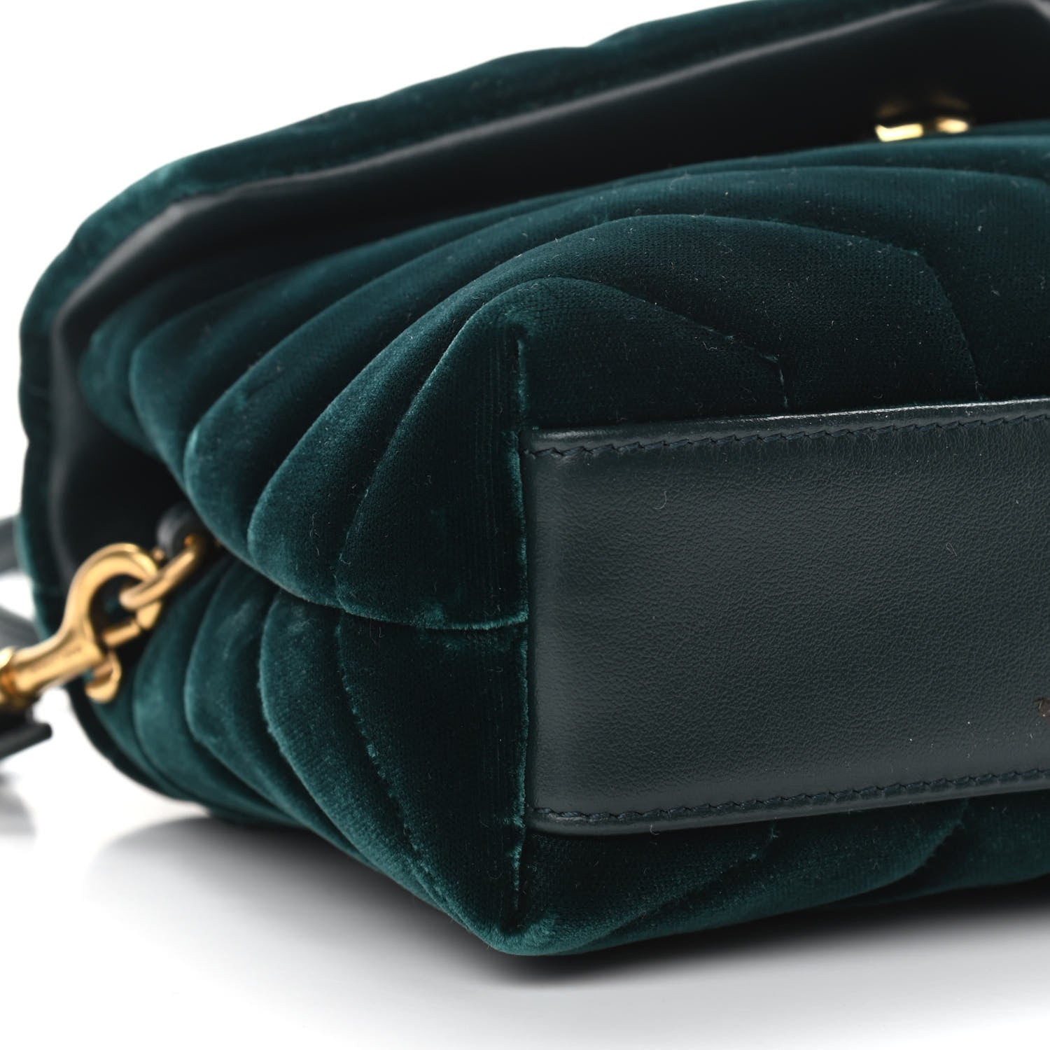 Saint Laurent Velvet Y Quilted Monogram Toy Loulou Crossbody Bag Dark Ottanio 9 of 15
