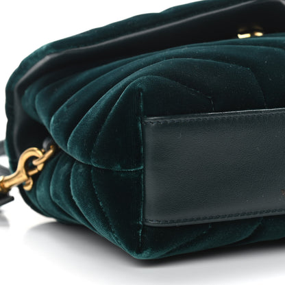 Saint Laurent Velvet Y Quilted Monogram Toy Loulou Crossbody Bag Dark Ottanio 9 of 15
