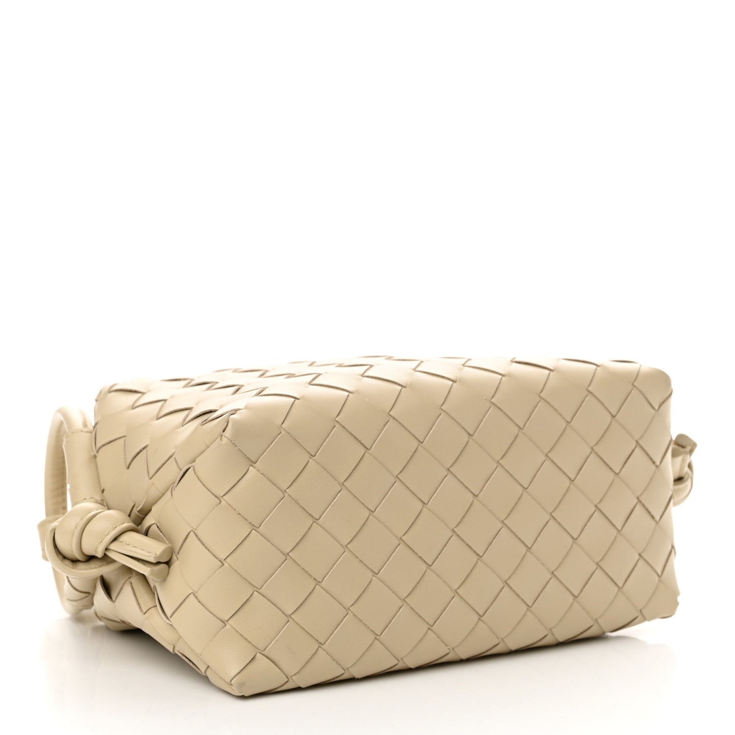 Calfskin Intrecciato Small Loop Top Handle Light Butterscotch
