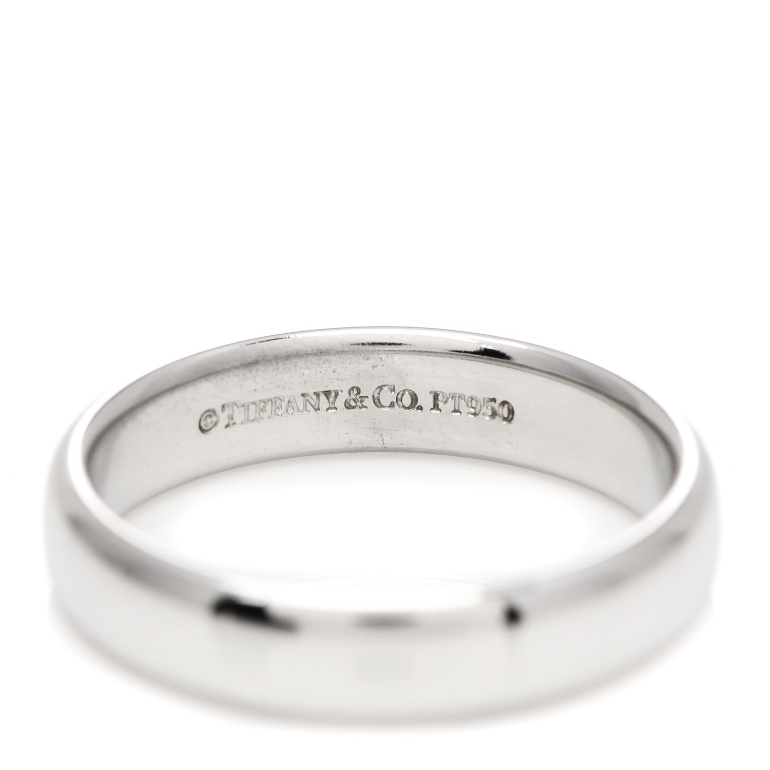 Tiffany Platinum 4.5mm Classic Wedding Band Ring 58 8.25 4 of 5