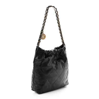 Chanel Shiny Calfskin Quilted Small Chanel 22 Black 4 of 11