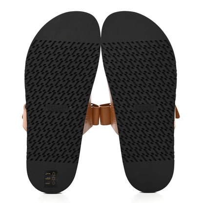 Hermes Calfskin Mens Chypre Sandals 44 Gold 5 of 12