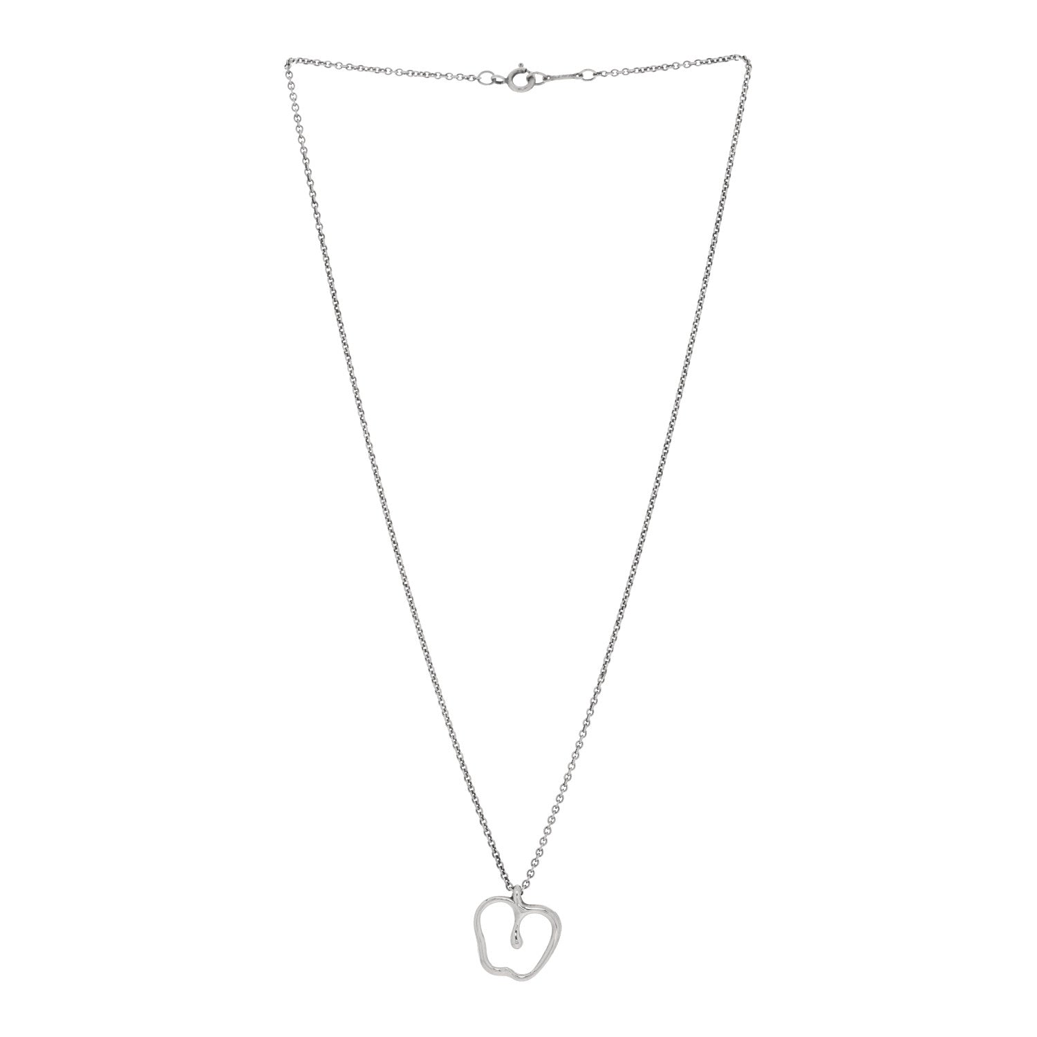 Tiffany Sterling Silver Elsa Peretti Apple Pendant Necklace