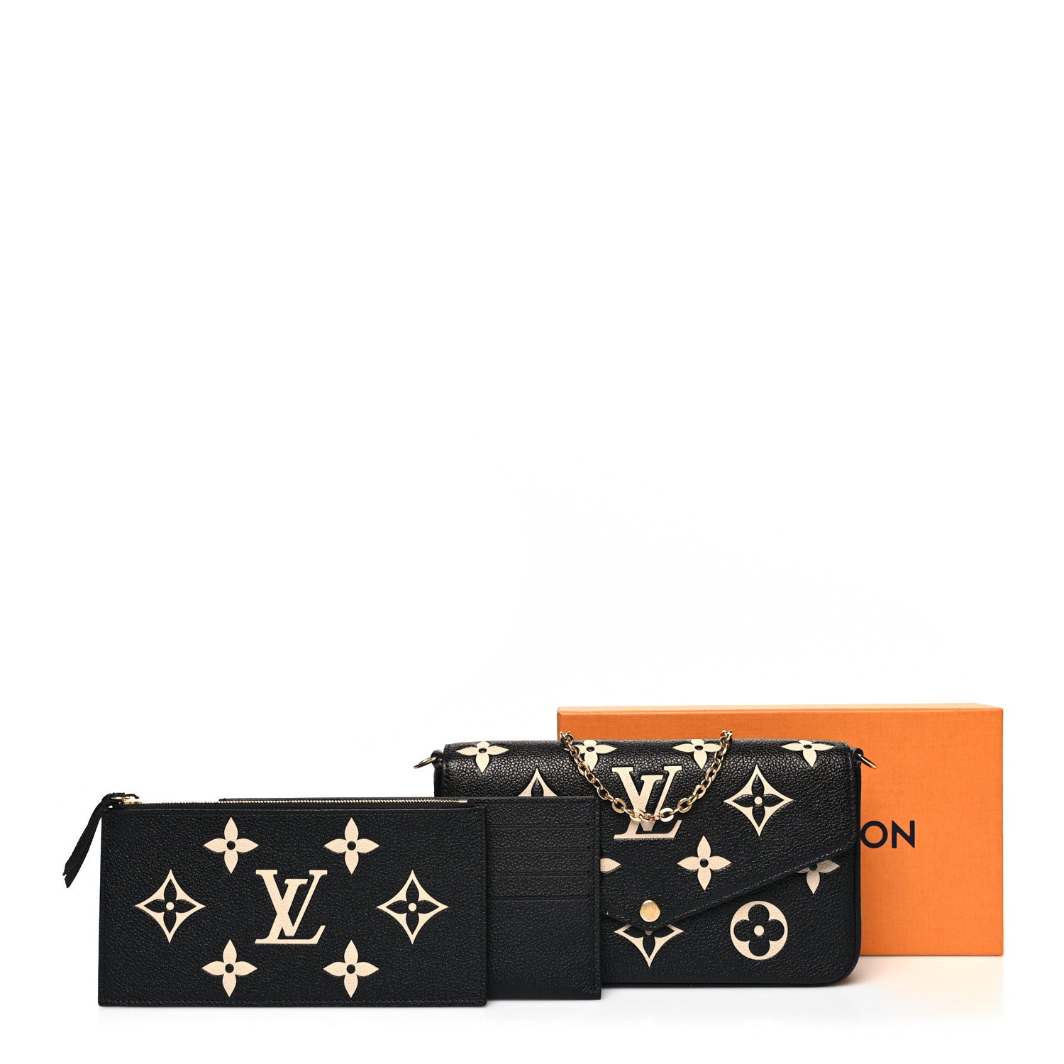 Louis Vuitton Empreinte Monogram Giant Felicie Pochette Black Beige 15 of 15