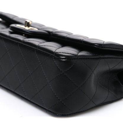 Chanel Lambskin Quilted Top Handle East West Flap Black 10 of 11