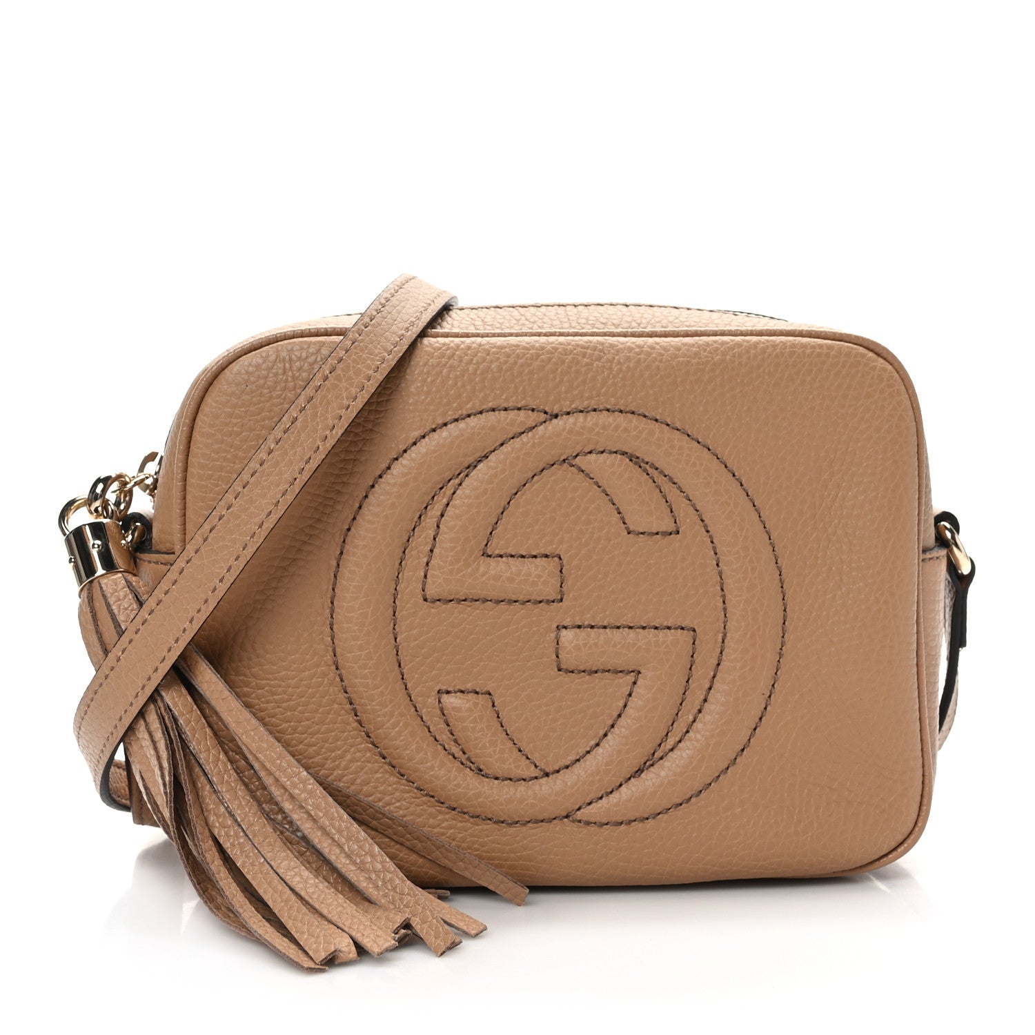 Gucci Pebbled Calfskin Small Soho Disco Bag Camelia 1 of 10