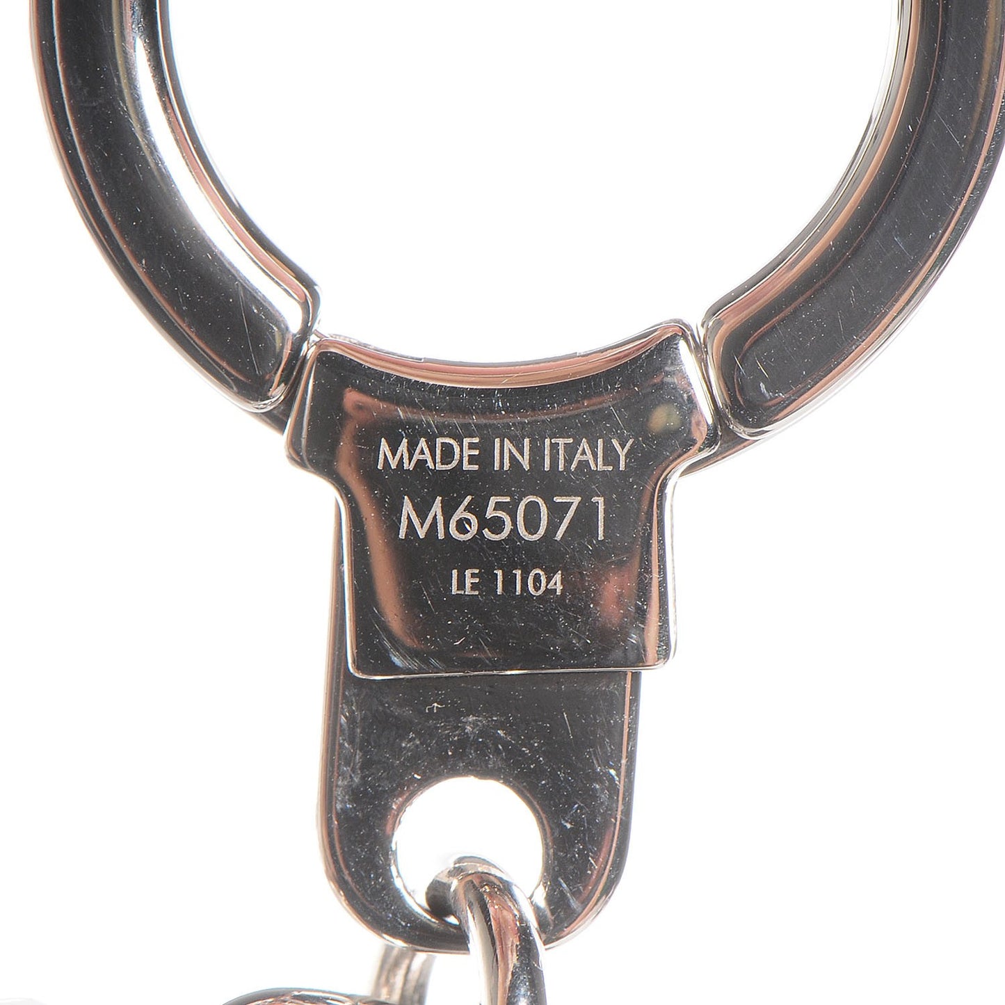 LV Initials Key Holder Silver