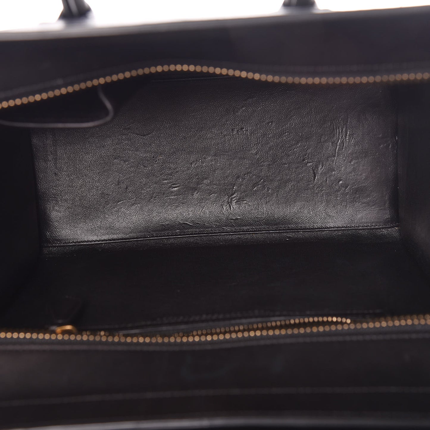 Shrunken Lambskin Micro Bi-Color Luggage Black White