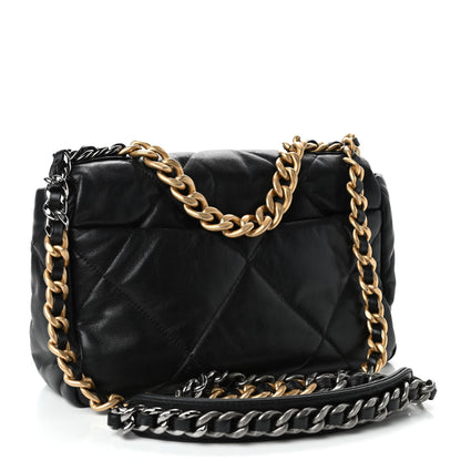 Chanel Goatskin Quilted Medium Chanel 19 Flap Black 2 of 5