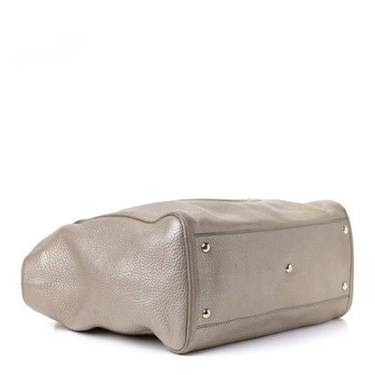 Gucci Metallic Pebbled Calfskin Medium Soho Shoulder Bag Golden Beige 4 of 7