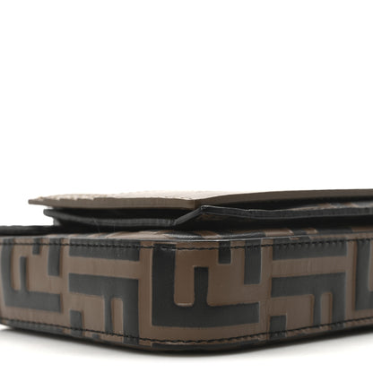 Fendi Vitello Soft F is Fendi Bi-Color FF 1974 Embossed Envelope Wallet On Chain with Pouches Maya Black 11 of 12
