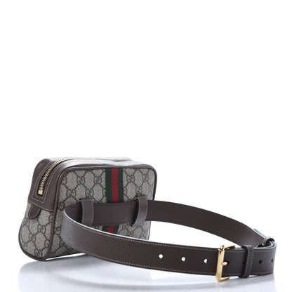 Gucci GG Supreme Monogram Web Small Ophidia Belt Bag 85 34 Dark Brown 3 of 9