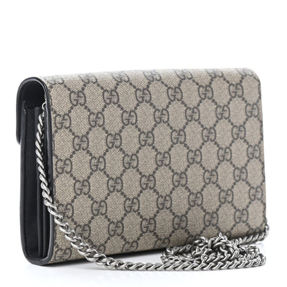 Gucci GG Supreme Monogram Mini Dionysus Chain Wallet Beige Black 3 of 8