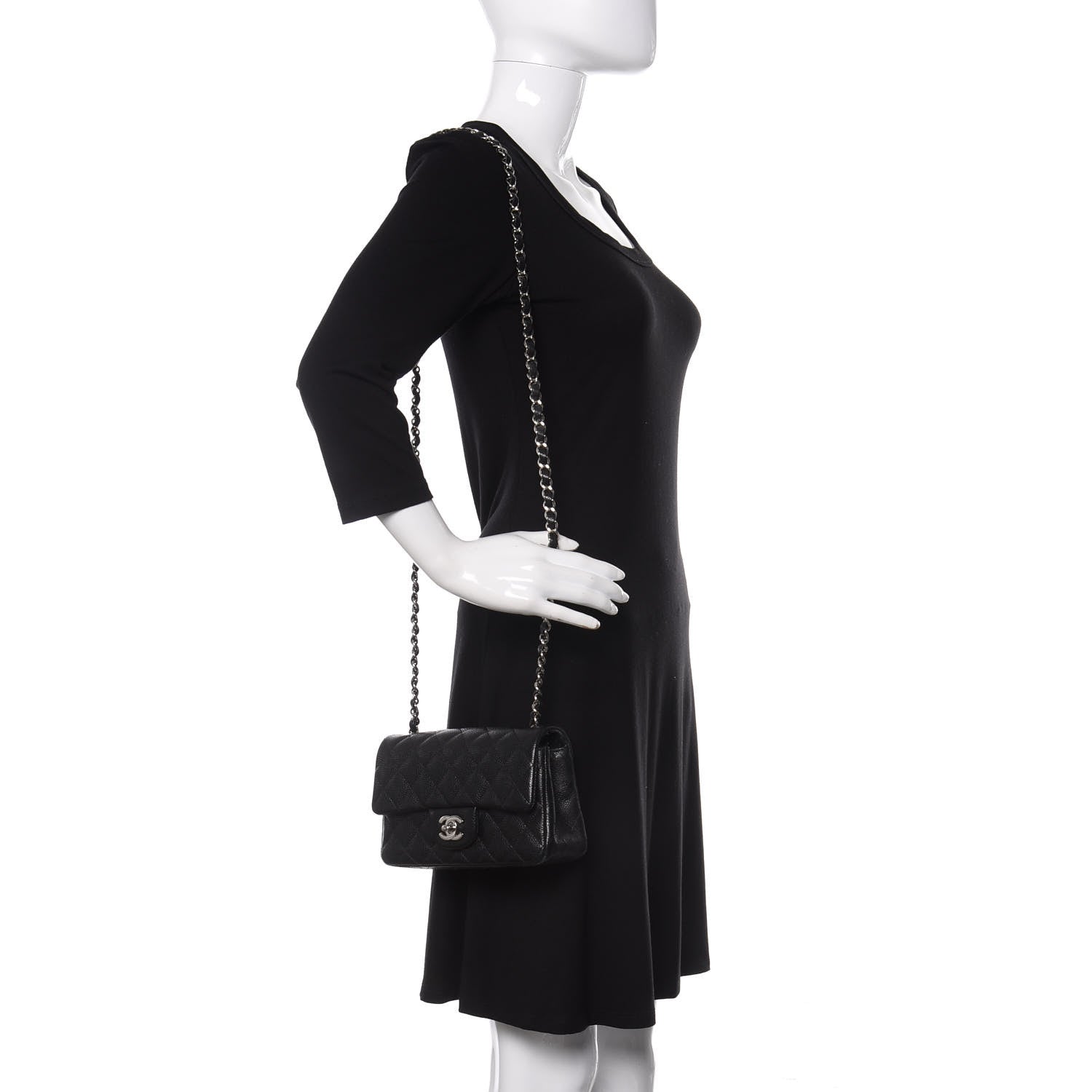 Chanel Caviar Quilted Mini Rectangular Flap Black 2 of 11