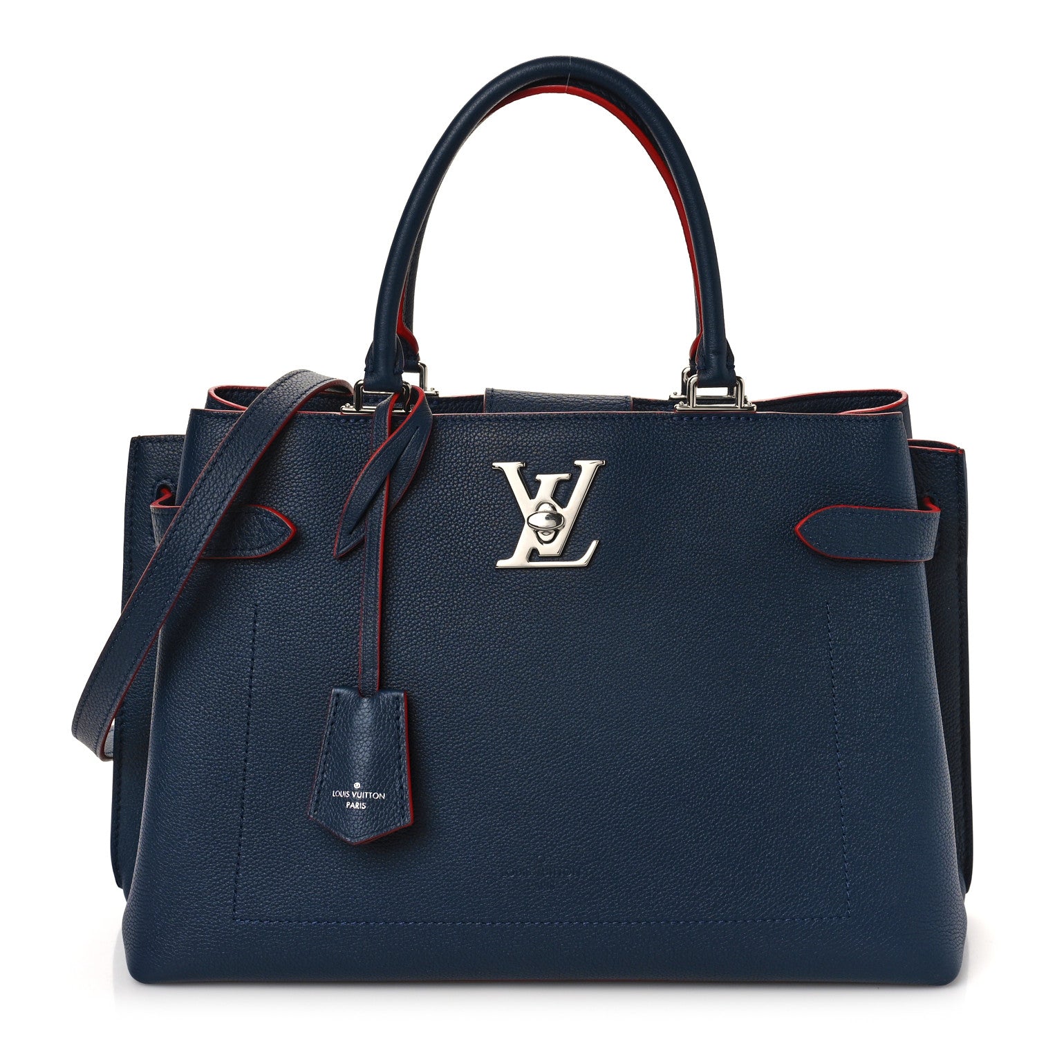 Louis Vuitton Calfskin Lockme Day Marine Rouge 1 of 8
