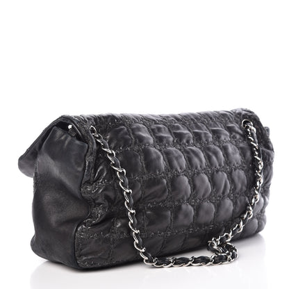 Chanel Lambskin Tweed Double Stitch Flap Black 3 of 21