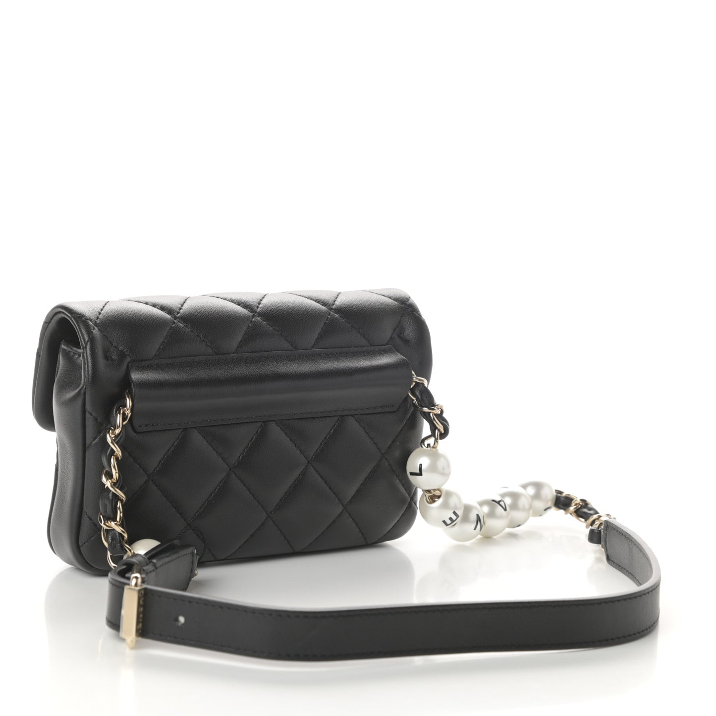 Lambskin Quilted Mini My Precious Waist Bag Black