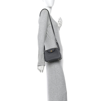 Hermes Taurillon Clemence Mini Lindy 20 Gris Misty 2 of 10