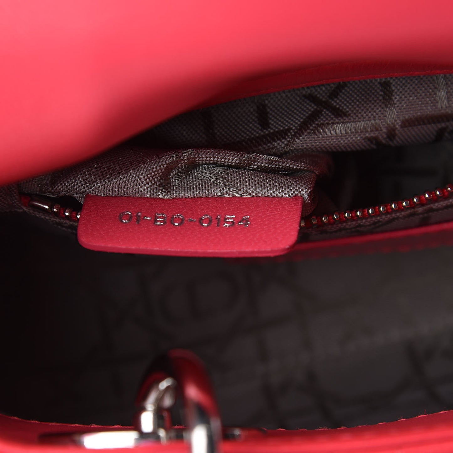 Lambskin Cannage Mini Lady Dior Fuchsia