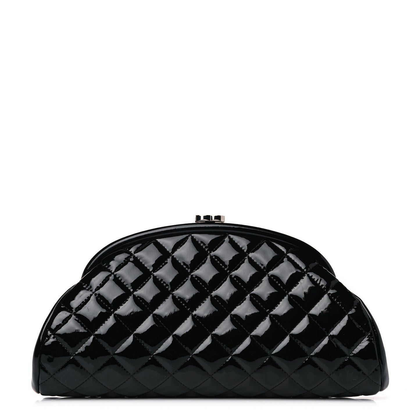 Patent Quilted Timeless Clutch Black