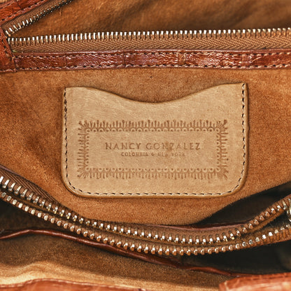 Nancy Gonzalez Crocodile Tote Brown 6 of 12