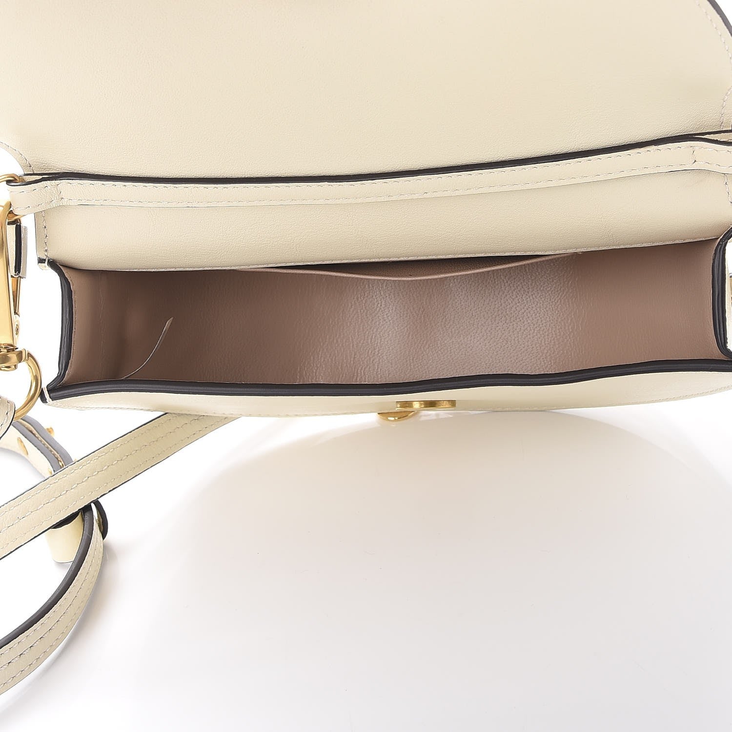 Chloe Calfskin Small Nile Bracelet Minaudiere Bag Off White 5 of 8