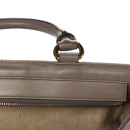 Gucci Calfskin Duilio Brogue Top Handle Bag Grey 7 of 17